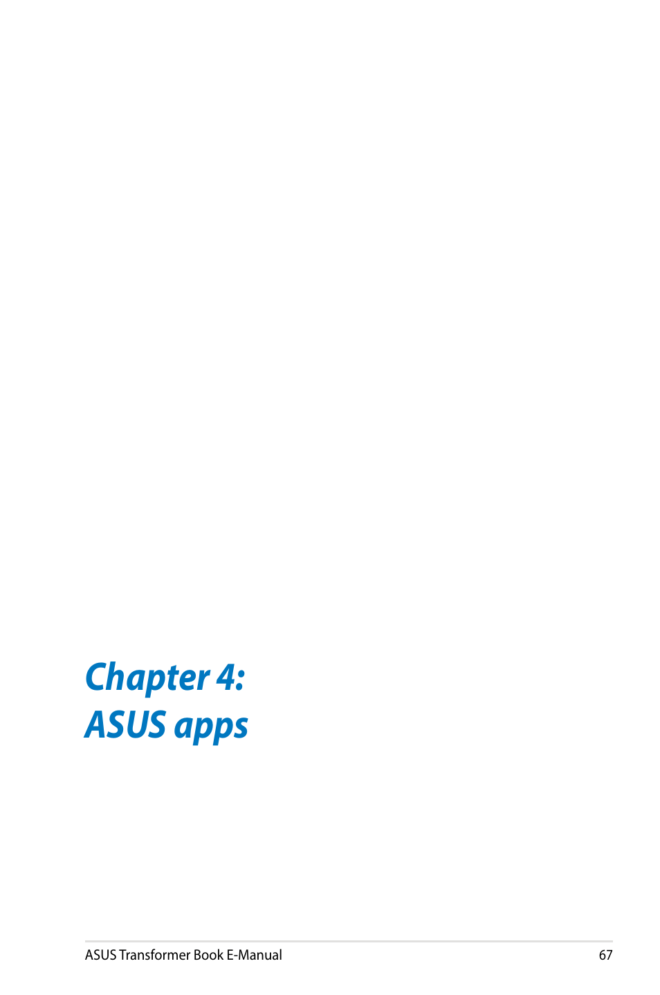 Chapter 4: asus apps | Asus TX300CA User Manual | Page 67 / 120