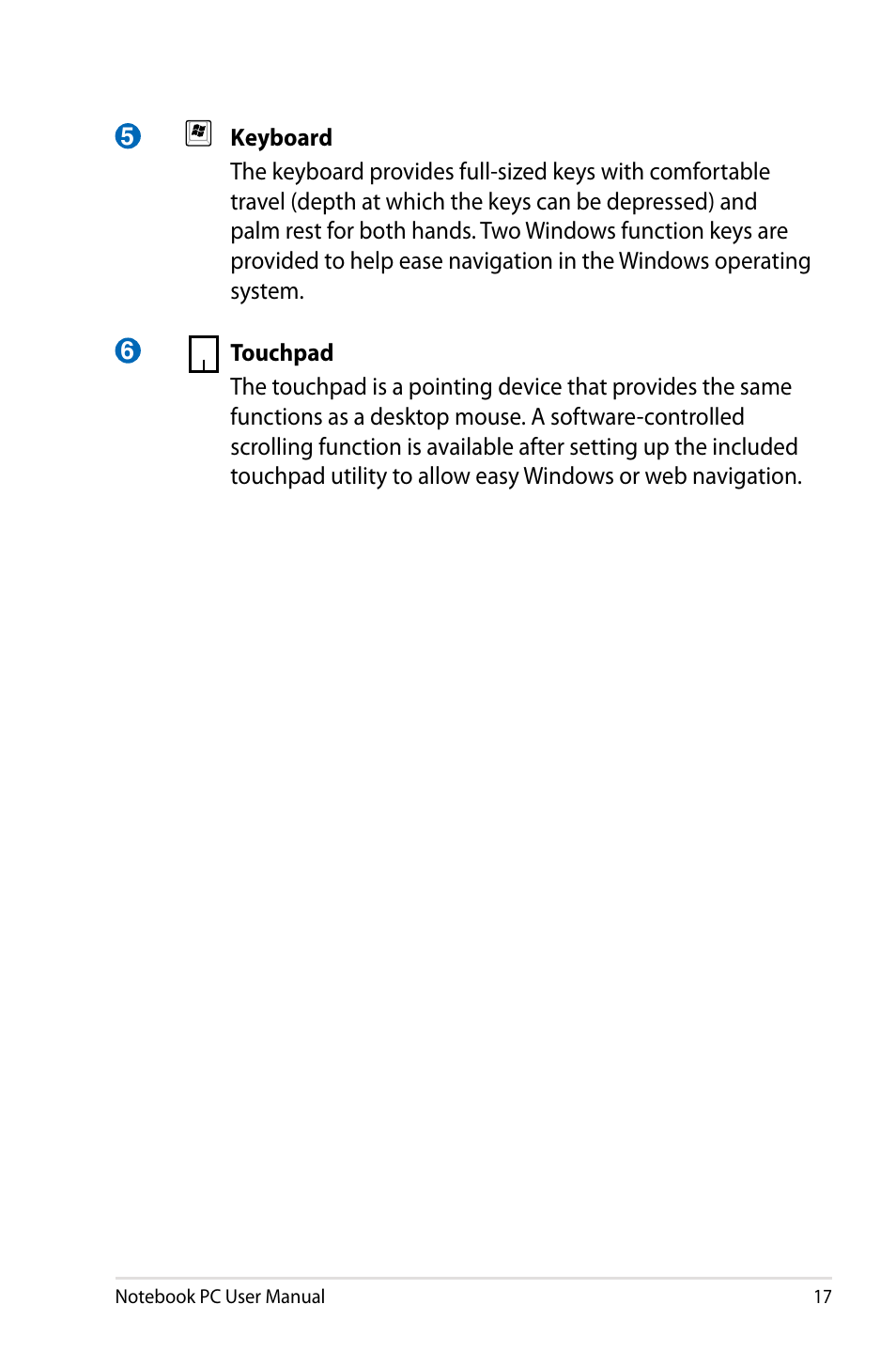 Asus X501A User Manual | Page 17 / 122