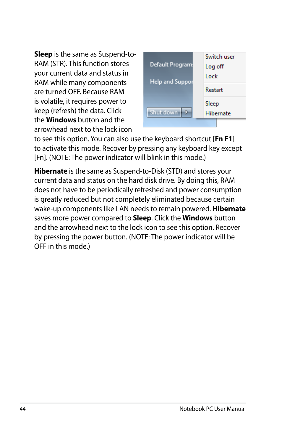 Asus X501A User Manual | Page 44 / 122