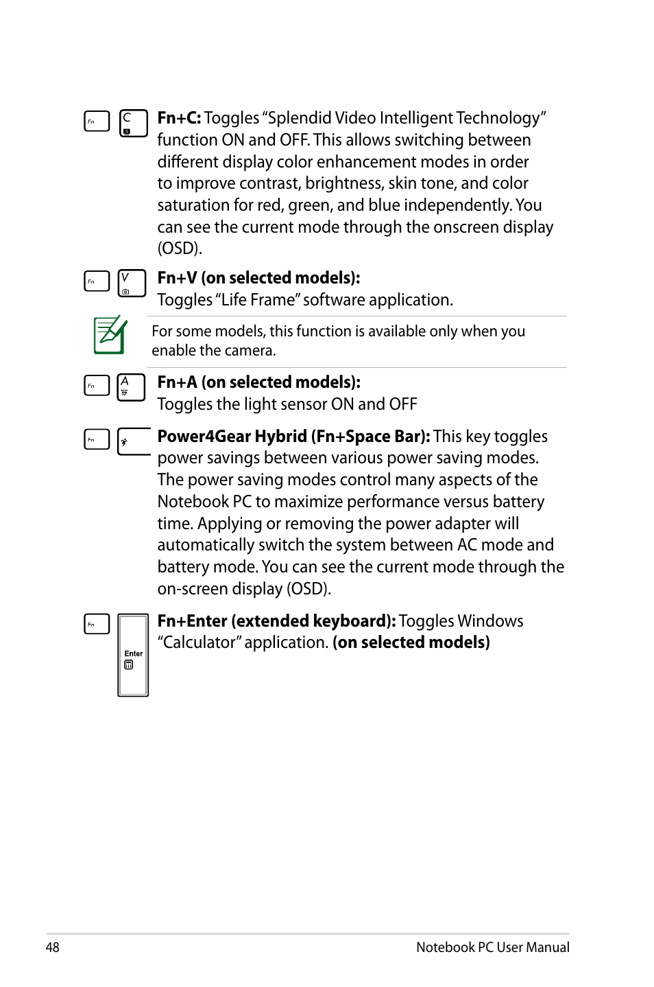 Asus X501A User Manual | Page 48 / 122