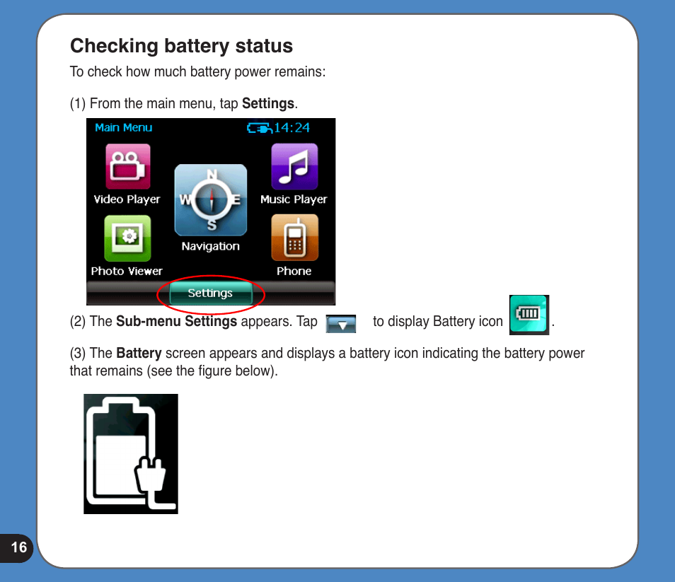 Checking battery status | Asus R300 User Manual | Page 16 / 89