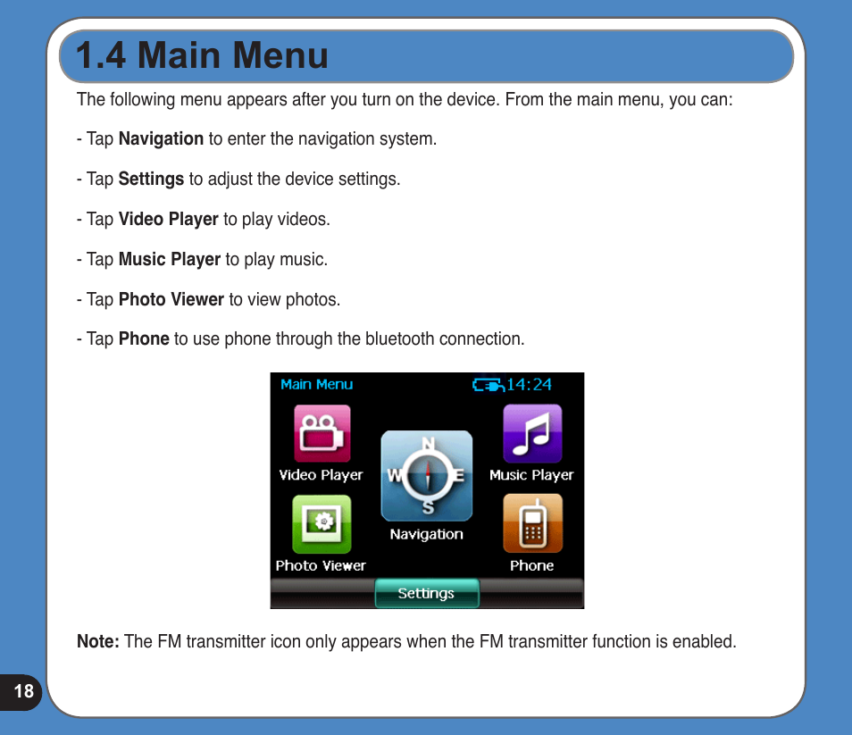  main menu | Asus R300 User Manual | Page 18 / 89