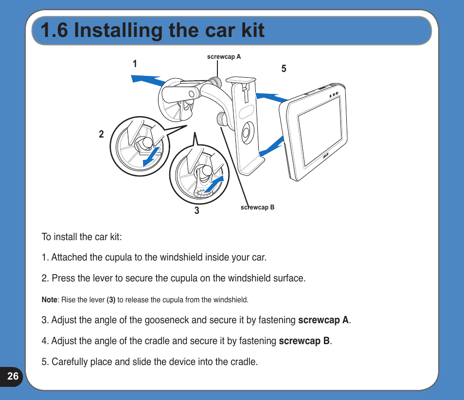  installing the car kit | Asus R300 User Manual | Page 26 / 89