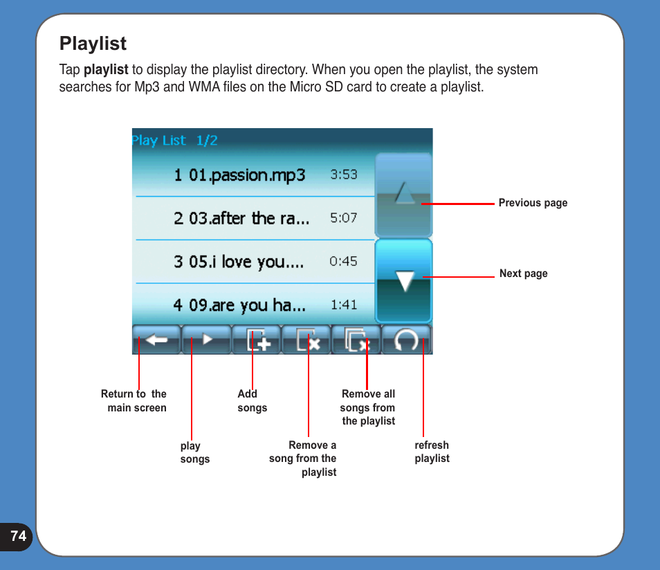 Playlist | Asus R300 User Manual | Page 74 / 89