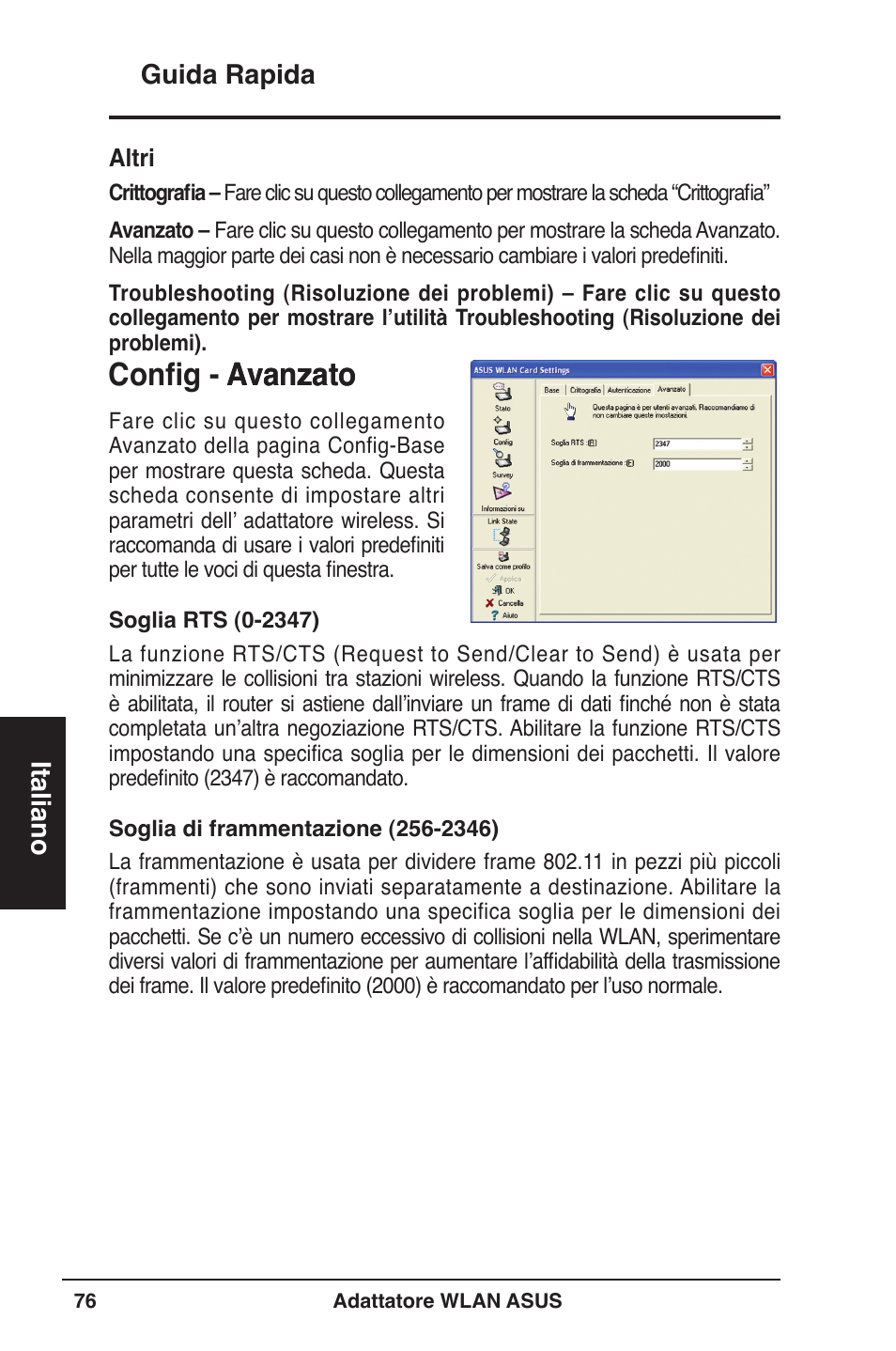 Config - avanzato avanzato | Asus WL-160W User Manual | Page 77 / 127