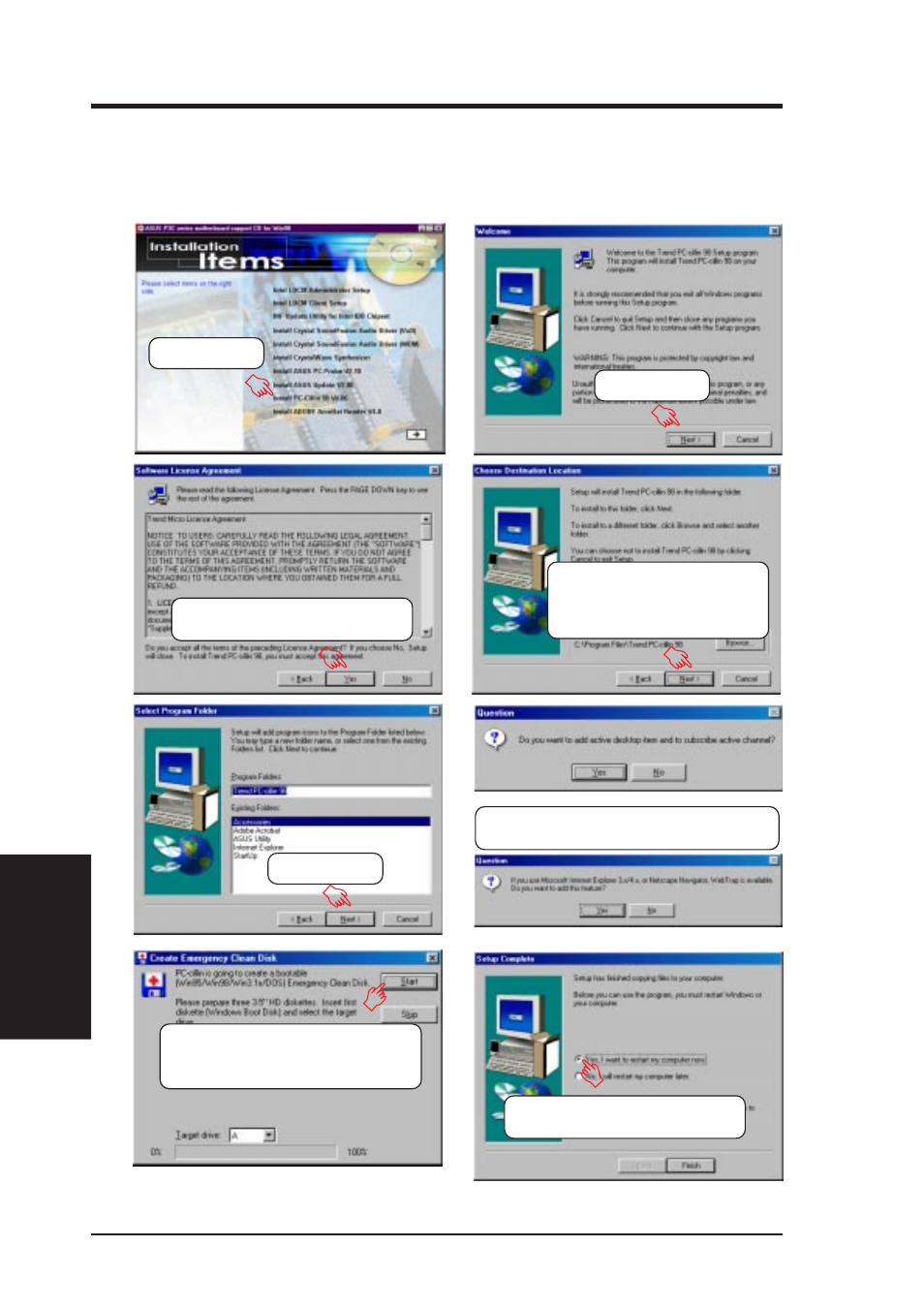 Software setup | Asus X900-PI User Manual | Page 94 / 110