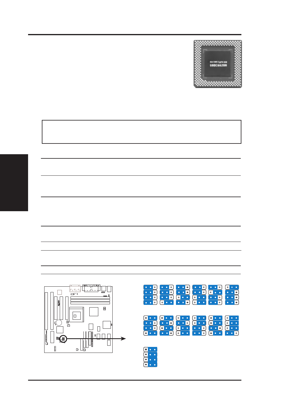 Iii. installation, Compatible cyrix cpu identification, 18 asus p5a-vm user’s manual | Jumpers iii. inst alla tion | Asus P5A-VM User Manual | Page 18 / 96