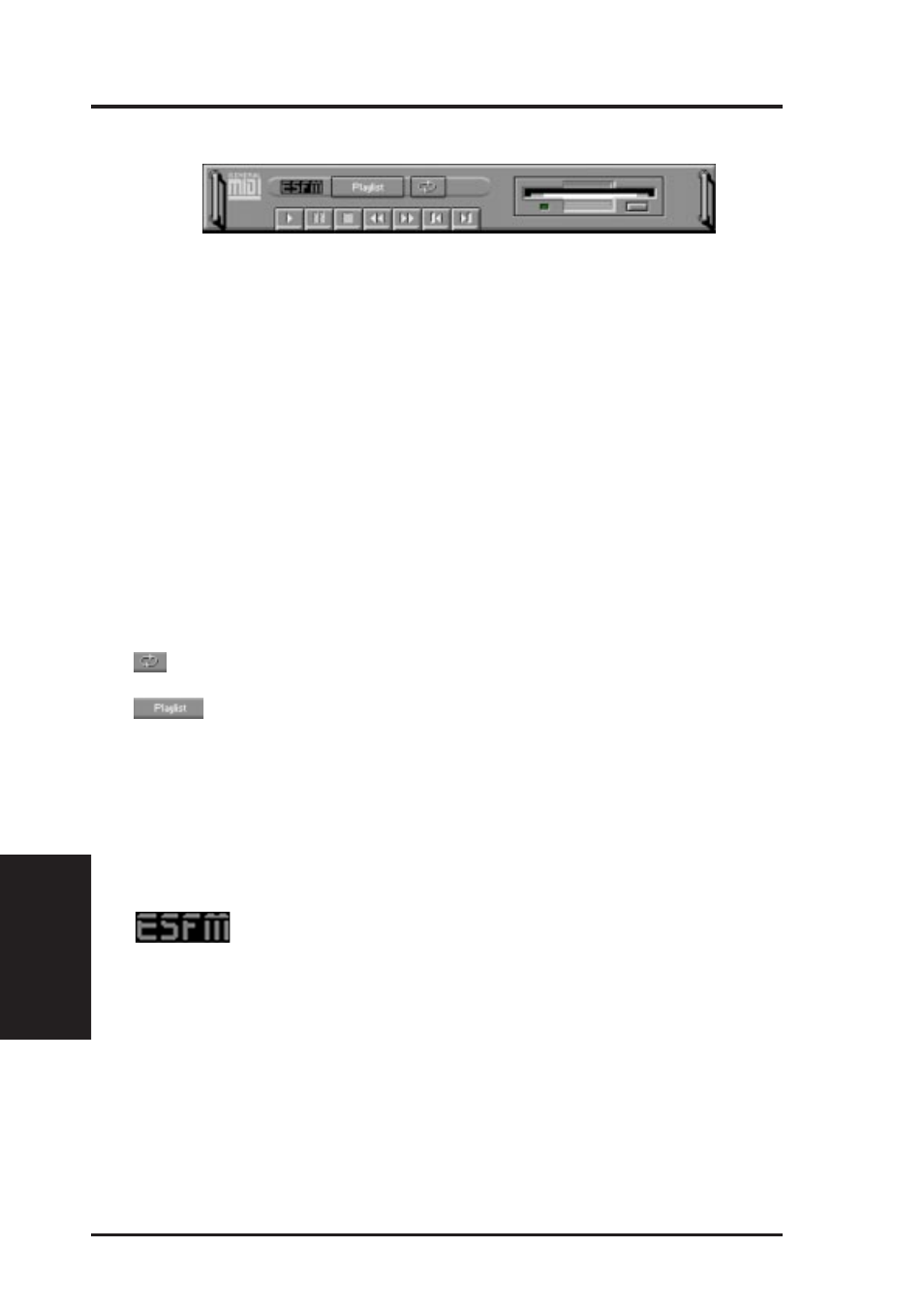 E. audio software, The midi player, Introduction | The midi player controls, The midi player display | Asus P5A-VM User Manual | Page 88 / 96