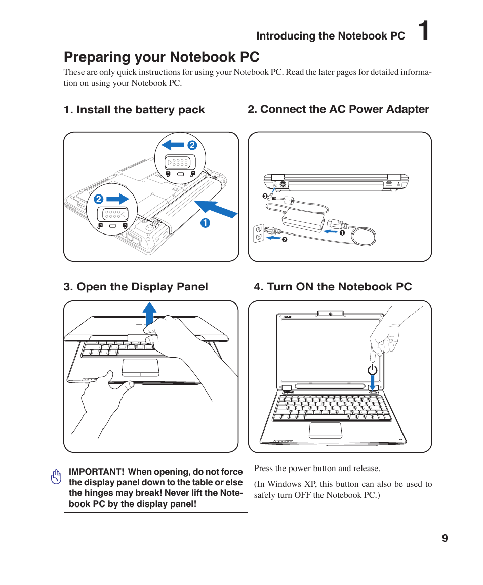 Asus W7J User Manual | Page 9 / 71