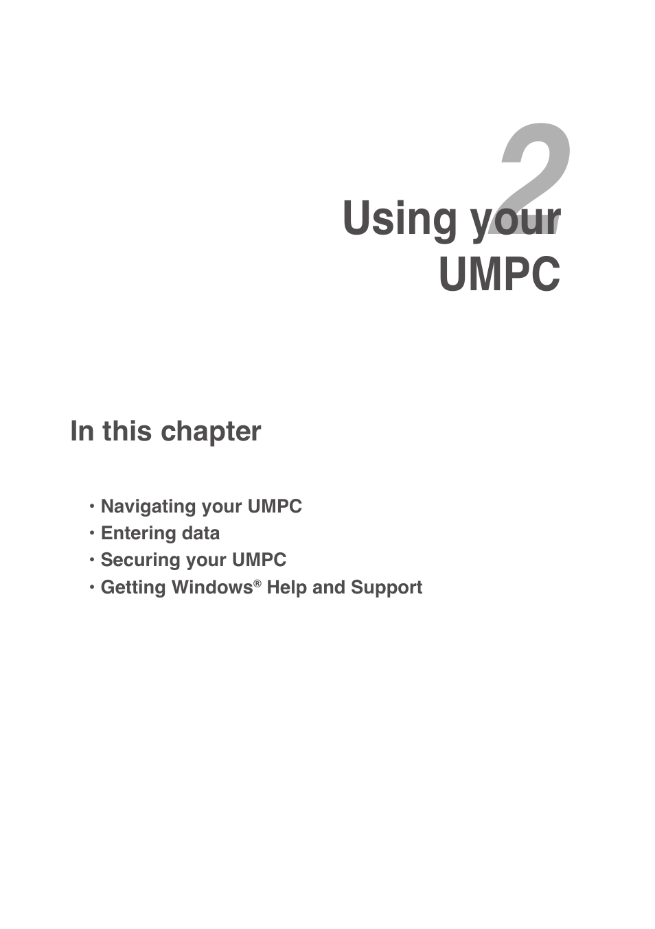Chapter 2: using your umpc, Using your umpc | Asus R50A User Manual | Page 37 / 76