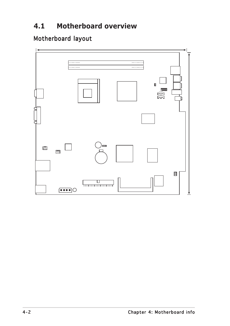 1 motherboard overview, Motherboard layout | Asus Pundit P2-PE2 User Manual | Page 42 / 76