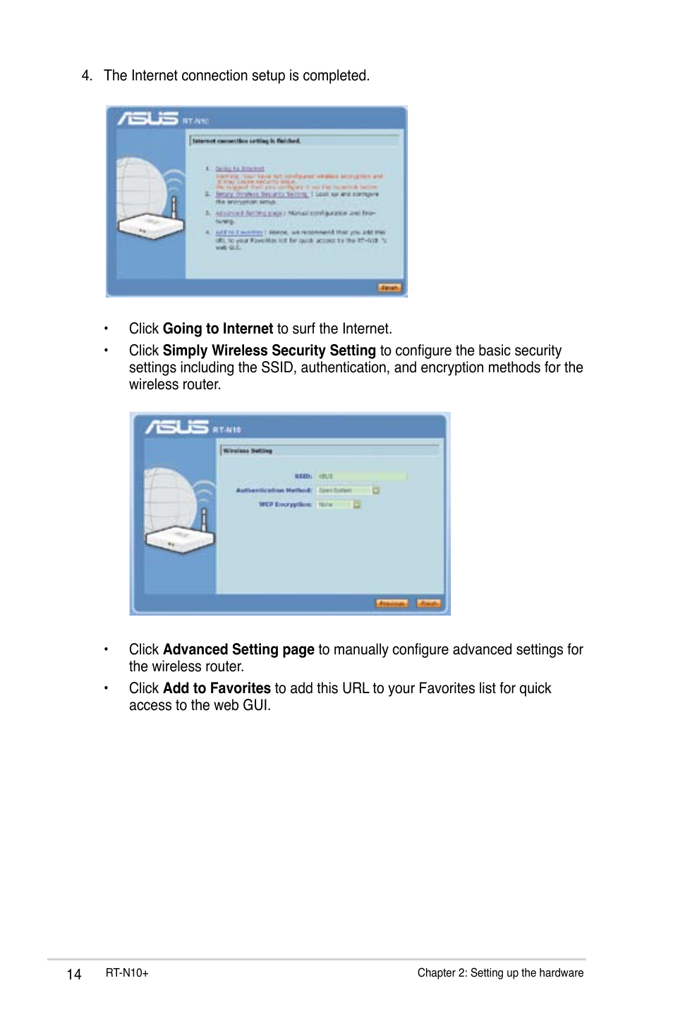 Asus RT-N10 Plus (VER.D1) User Manual | Page 14 / 53