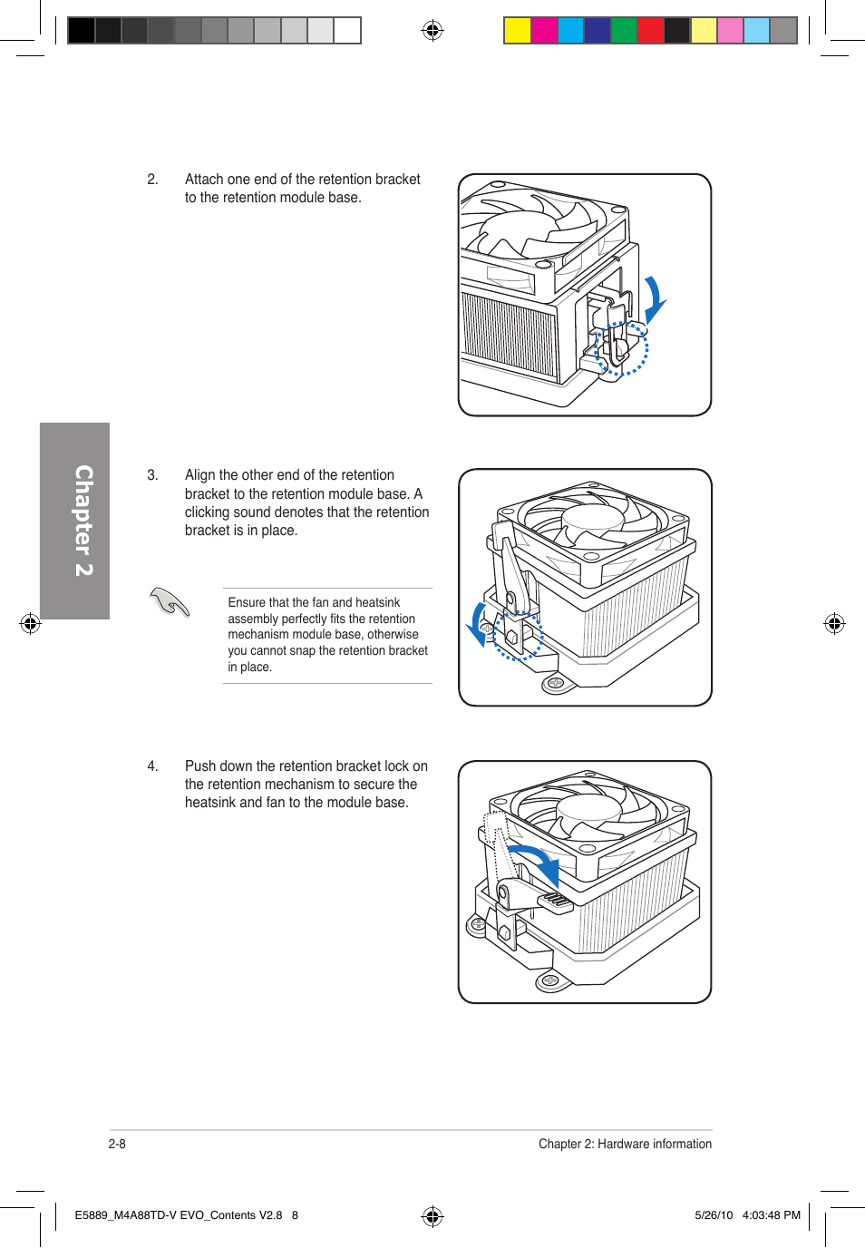 Chapter 2 | Asus M4A88TD-V EVO/USB3 User Manual | Page 26 / 128