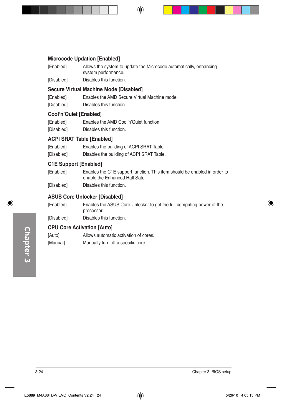 Chapter 3 | Asus M4A88TD-V EVO/USB3 User Manual | Page 82 / 128