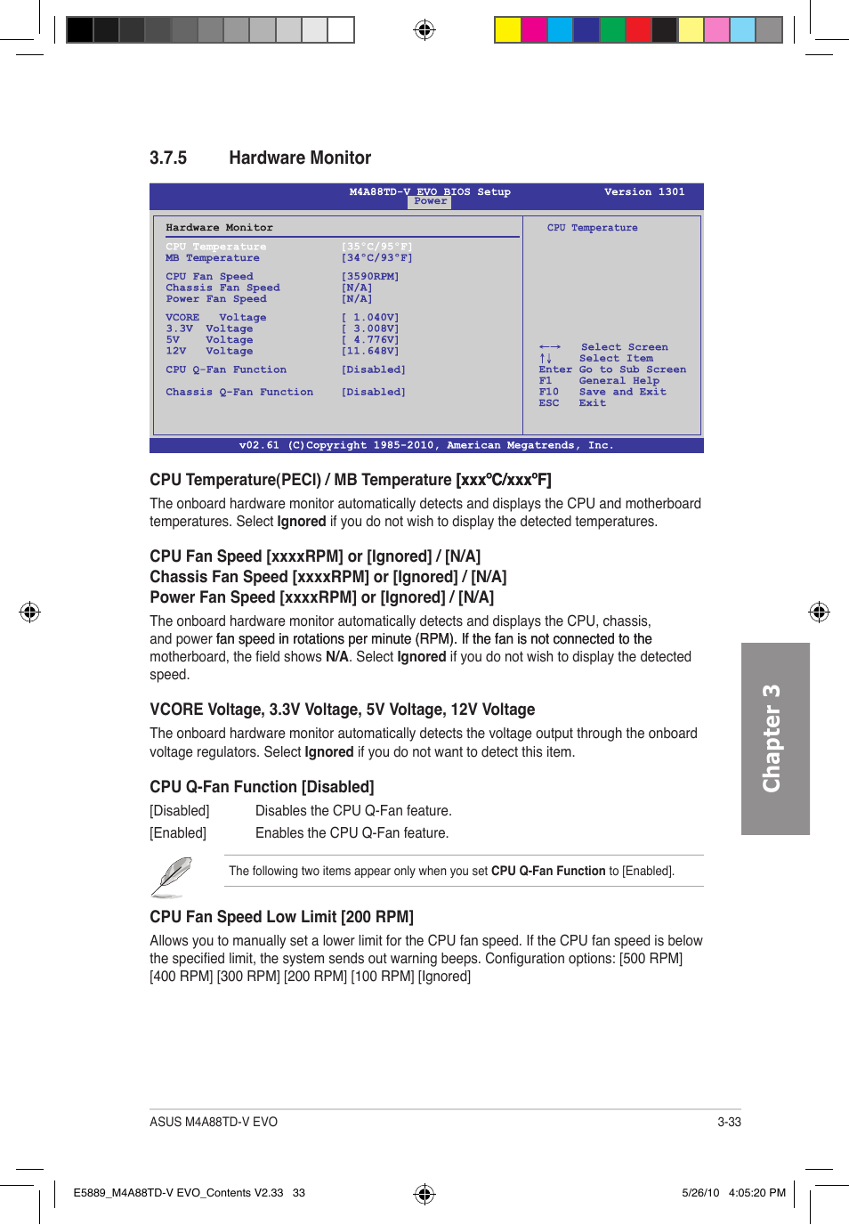 Chapter 3 | Asus M4A88TD-V EVO/USB3 User Manual | Page 91 / 128