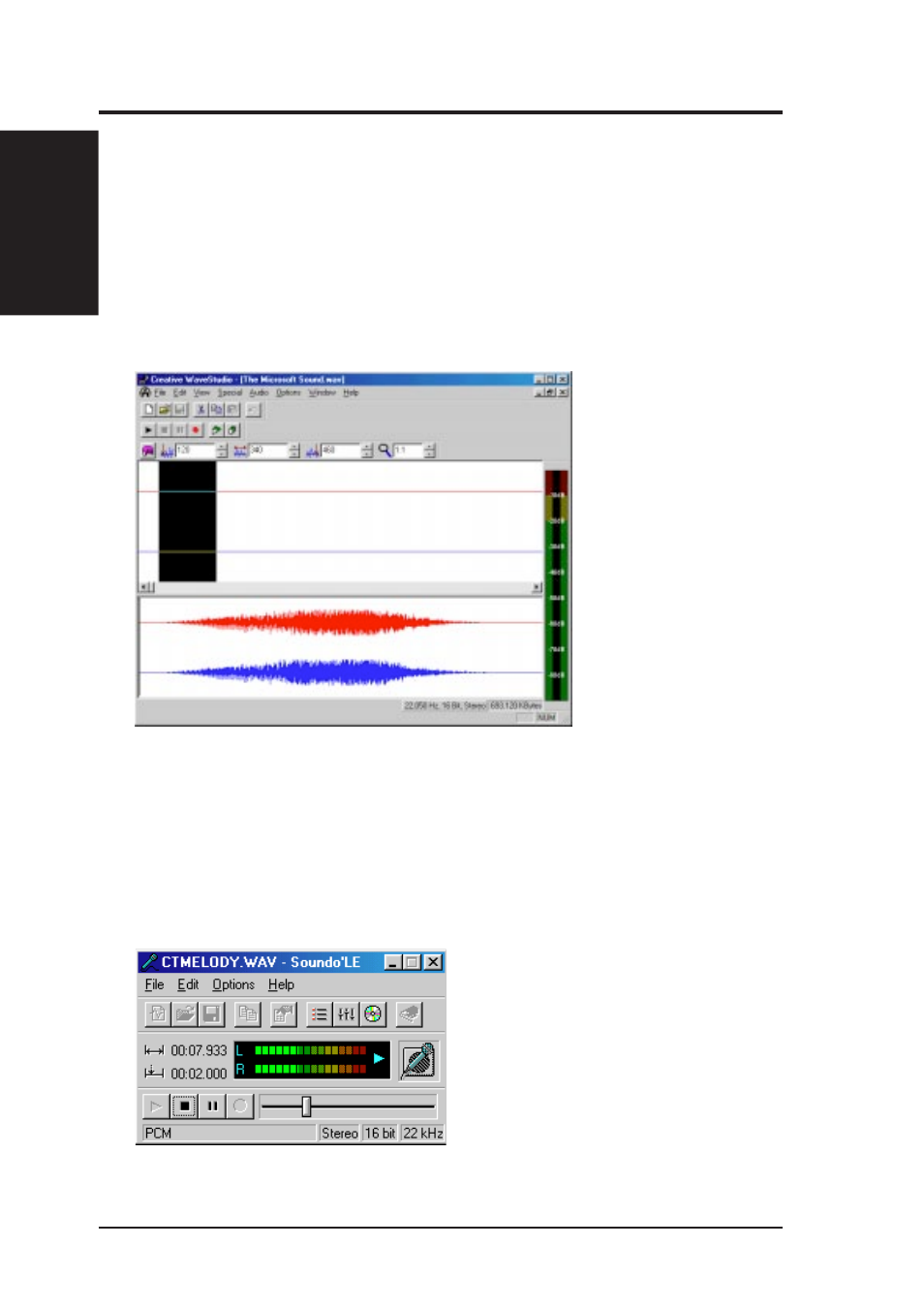 Vi. software reference, Creative wavestudio, Creative soundo’le | Asus P5S-VM User Manual | Page 90 / 96