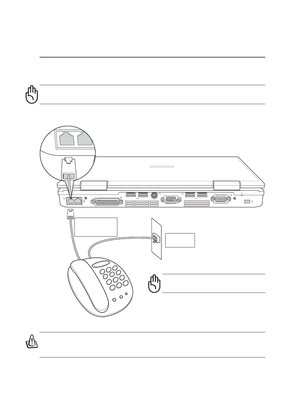 Modem connection example | Asus L5C User Manual | Page 47 / 68