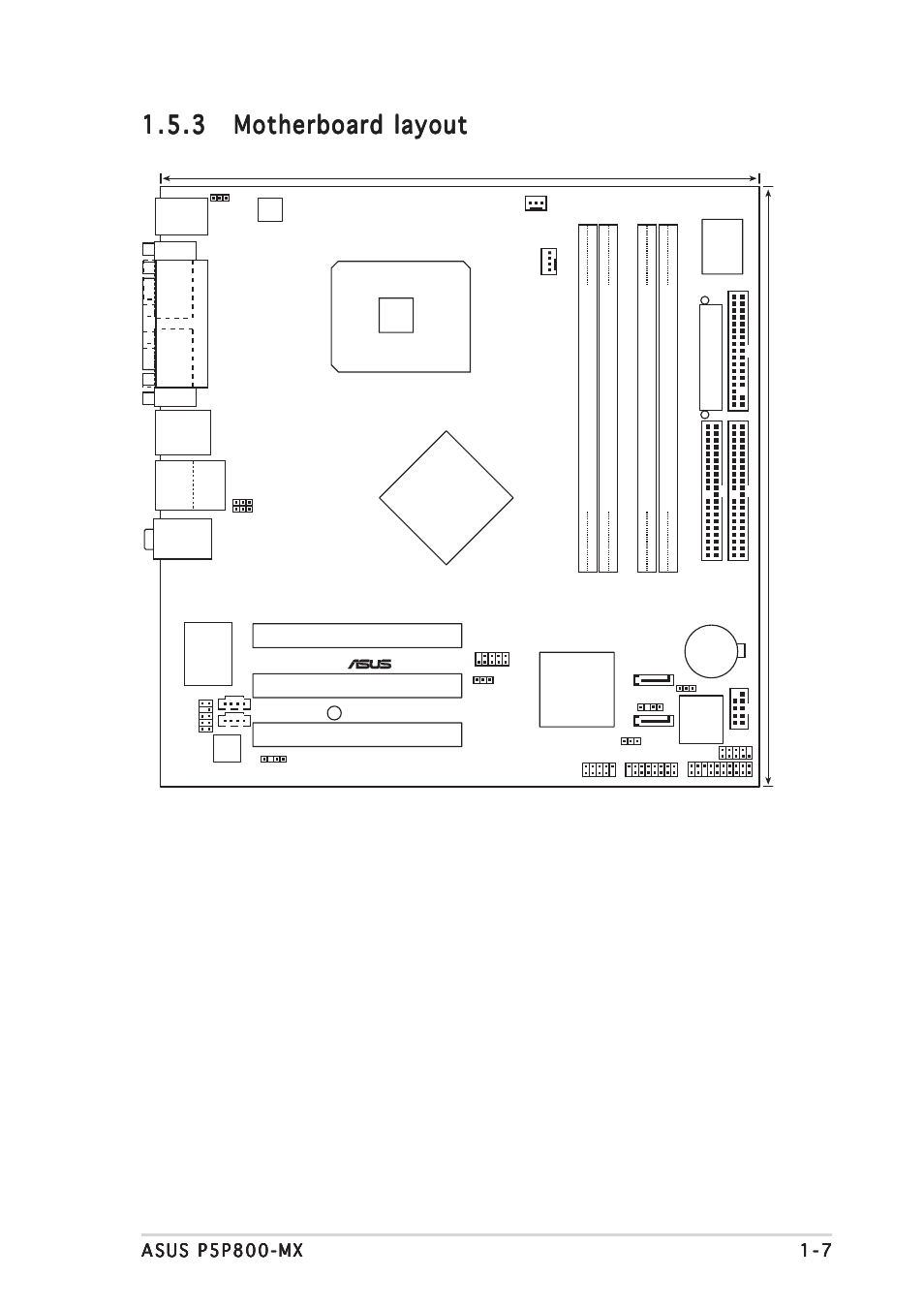 Intel ich5, Intel 865gv gmch, Pci1 | Pci2 pci3 | Asus P5P800-MX User Manual | Page 19 / 84