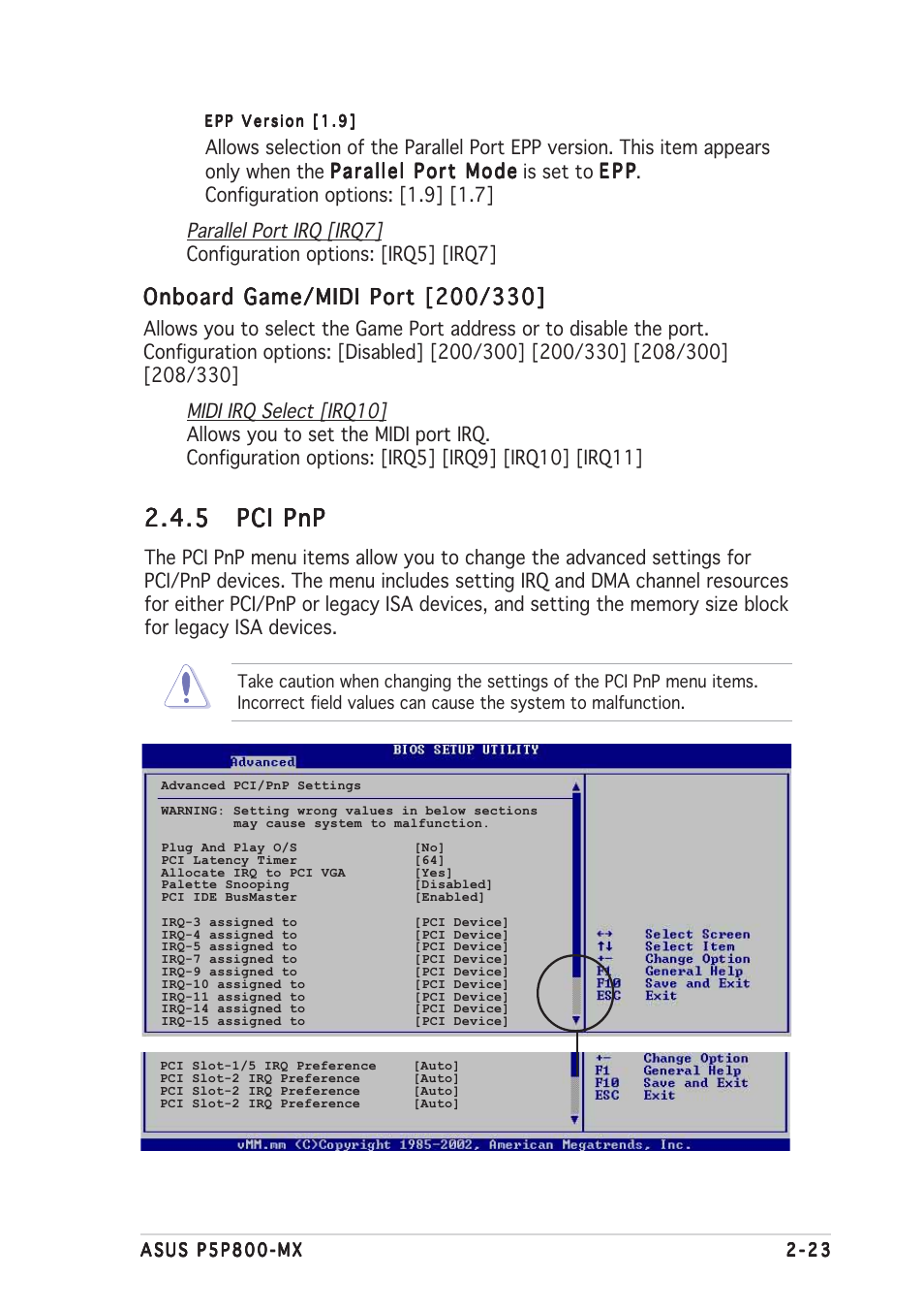 5 pci pnp pci pnp pci pnp pci pnp pci pnp | Asus P5P800-MX User Manual | Page 65 / 84