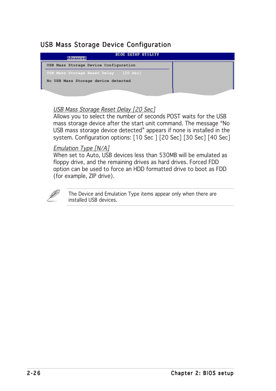 Usb mass storage device configuration | Asus P5P800-MX User Manual | Page 68 / 84