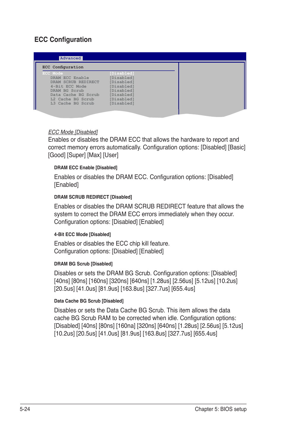 Ecc configuration | Asus V3-M3A3200 User Manual | Page 98 / 114