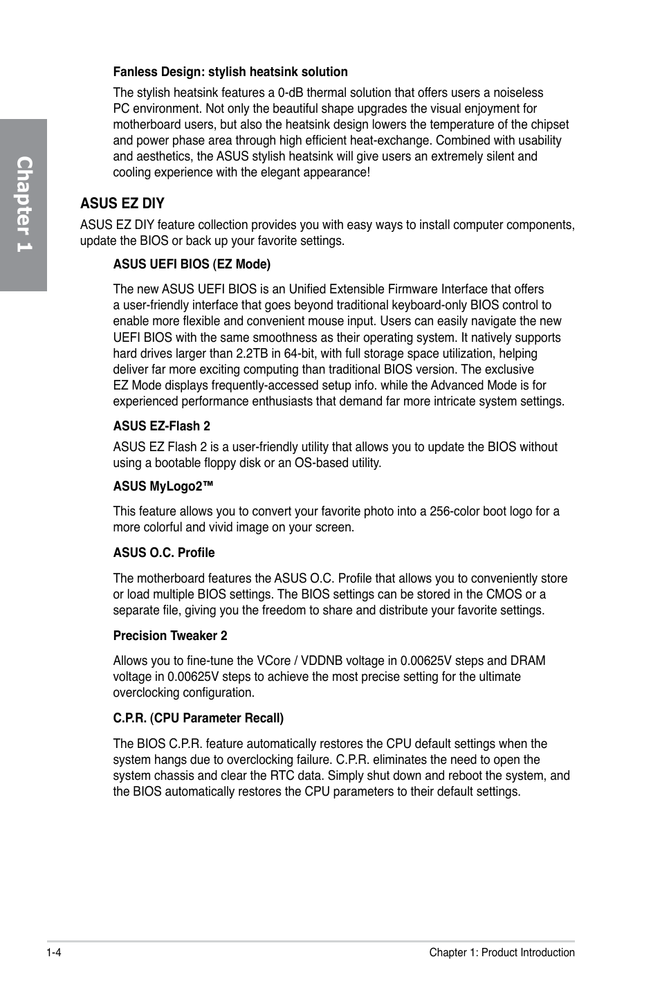 Chapter 1 | Asus M5A97/SI User Manual | Page 16 / 112