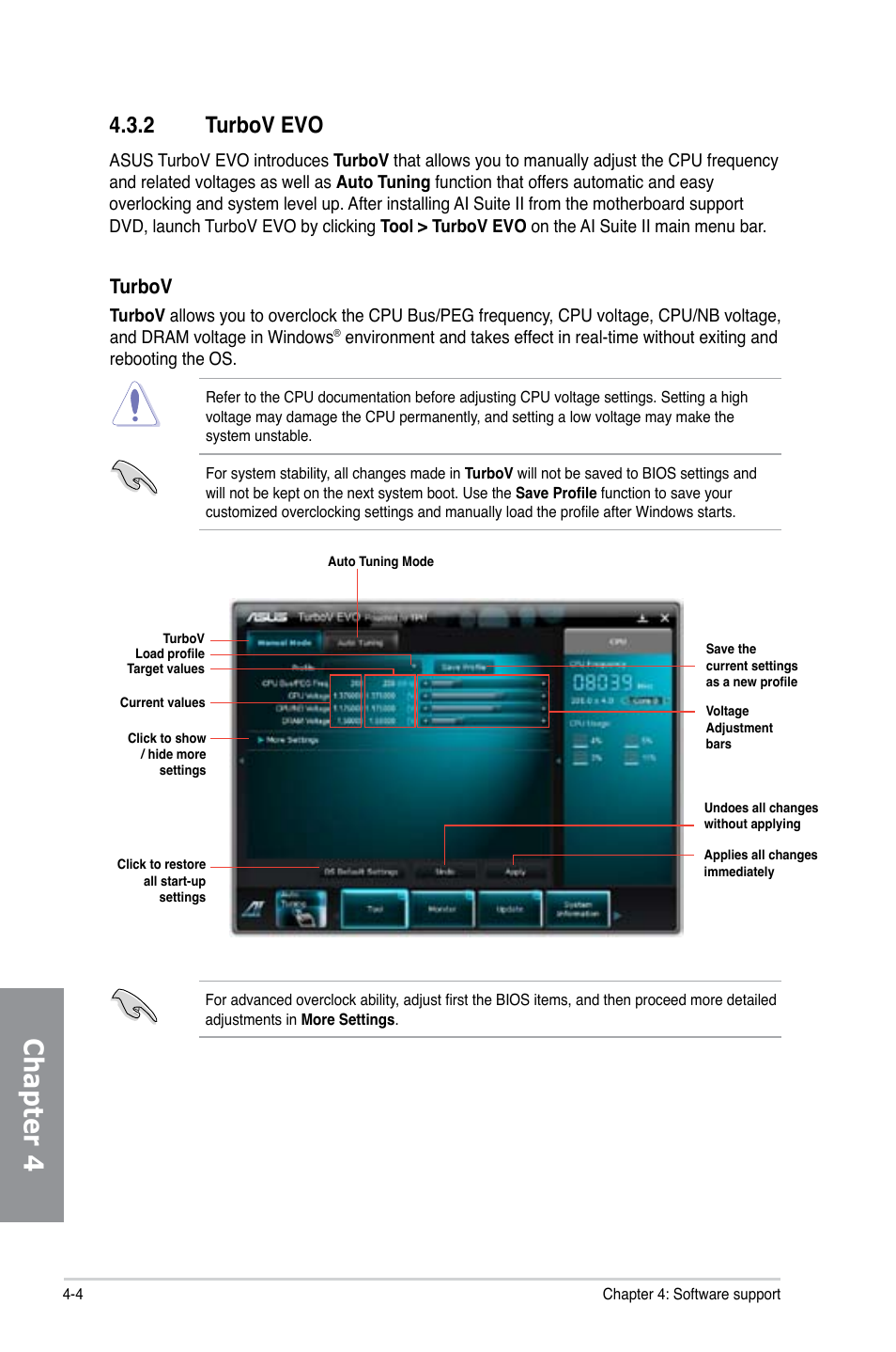 Chapter 4, 2 turbov evo, Turbov | Asus M5A97/SI User Manual | Page 90 / 112