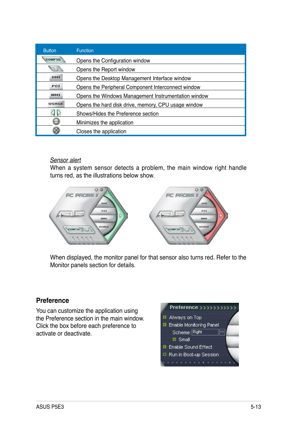 Preference | Asus P5E3 User Manual | Page 121 / 168