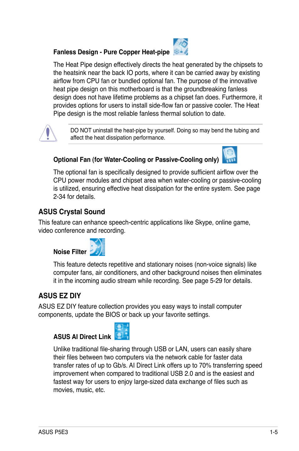 Asus P5E3 User Manual | Page 21 / 168