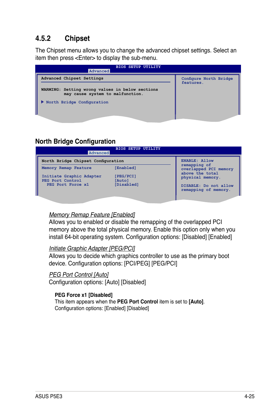 2 chipset, North bridge configuration | Asus P5E3 User Manual | Page 91 / 168