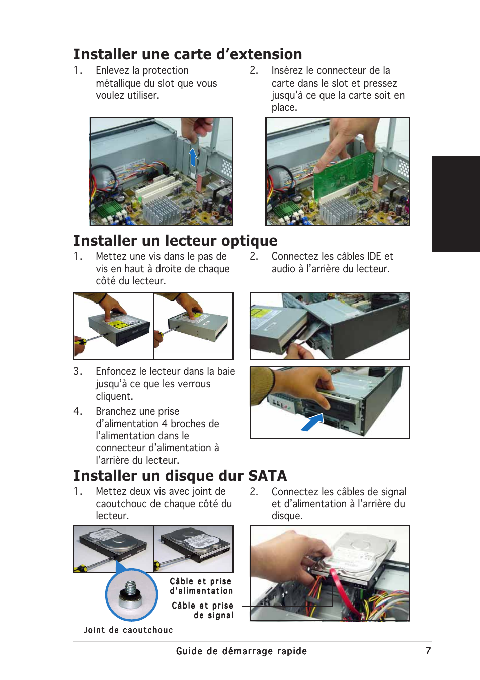 Installer un disque dur sata, Français | Asus Pundit-PH3 User Manual | Page 15 / 80