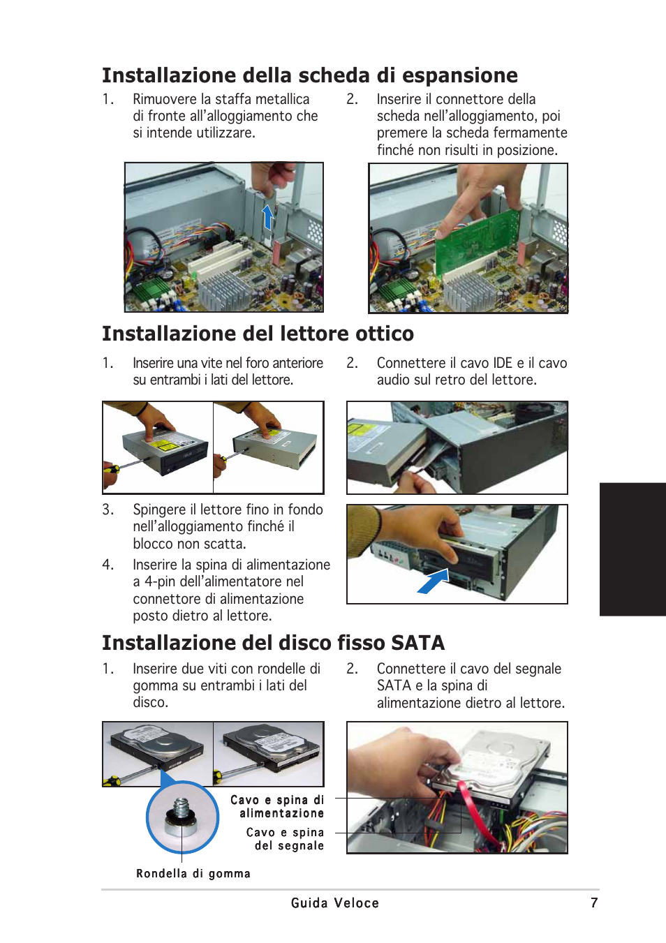 Installazione del disco fisso sata, Italiano | Asus Pundit-PH3 User Manual | Page 31 / 80