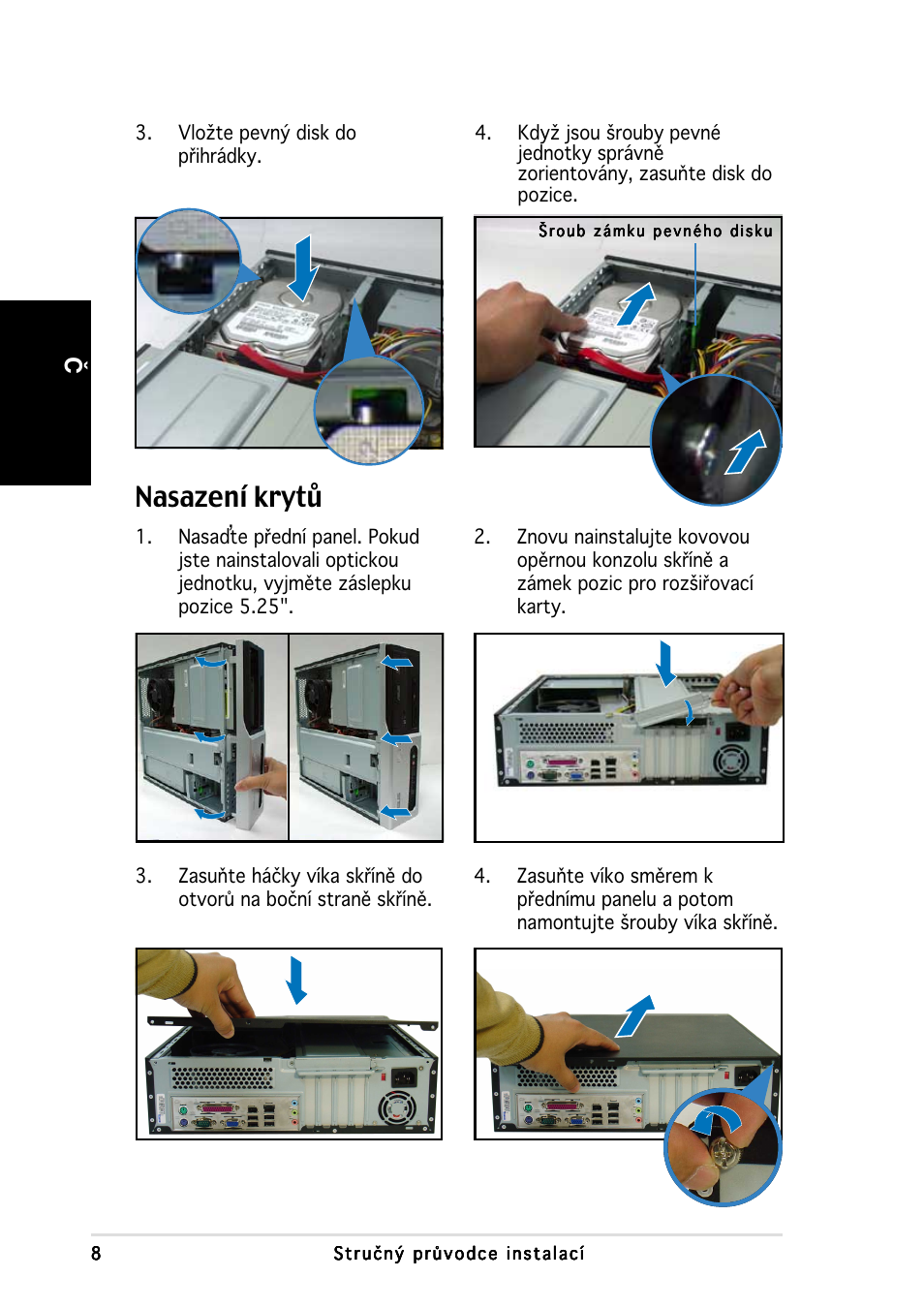 Nasazení krytů, Česky | Asus Pundit-PH3 User Manual | Page 64 / 80