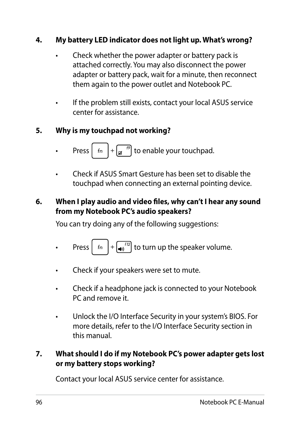 Asus X200LA User Manual | Page 96 / 122