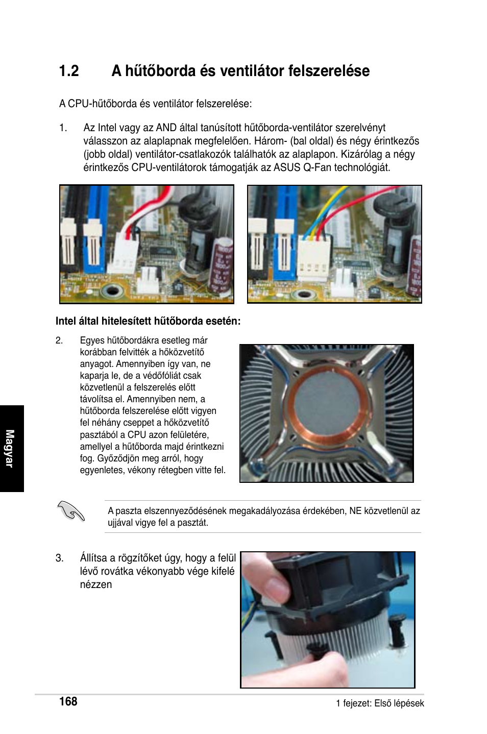 2 a hűtőborda és ventilátor felszerelése | Asus Motherboard User Manual | Page 169 / 721