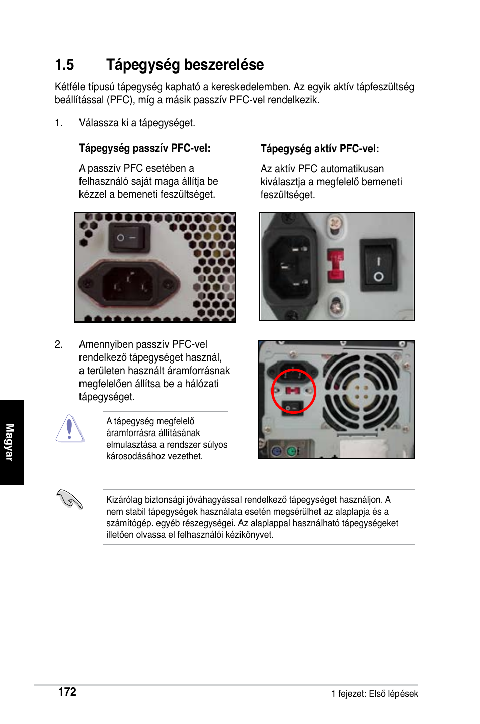 5 tápegység beszerelése | Asus Motherboard User Manual | Page 173 / 721