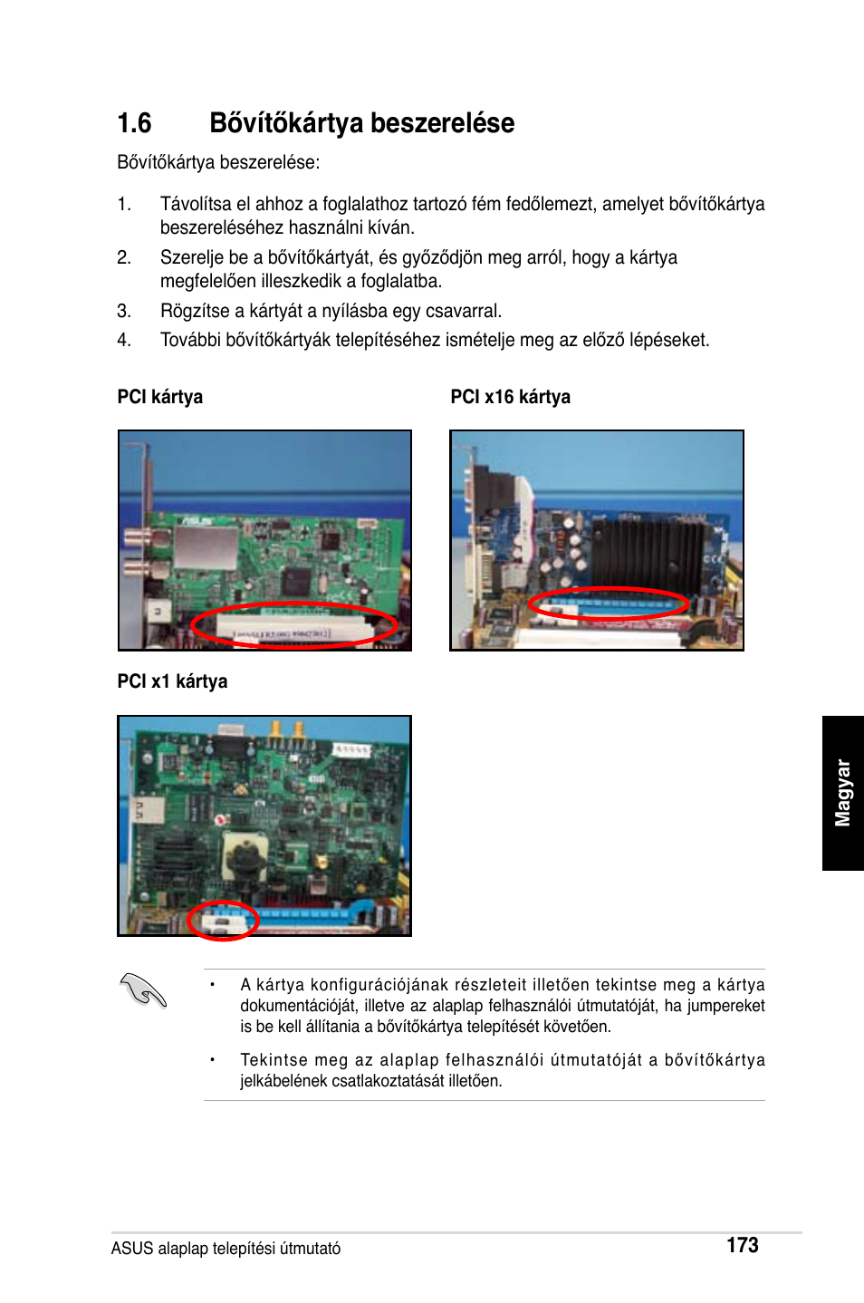 6 bővítőkártya beszerelése | Asus Motherboard User Manual | Page 174 / 721