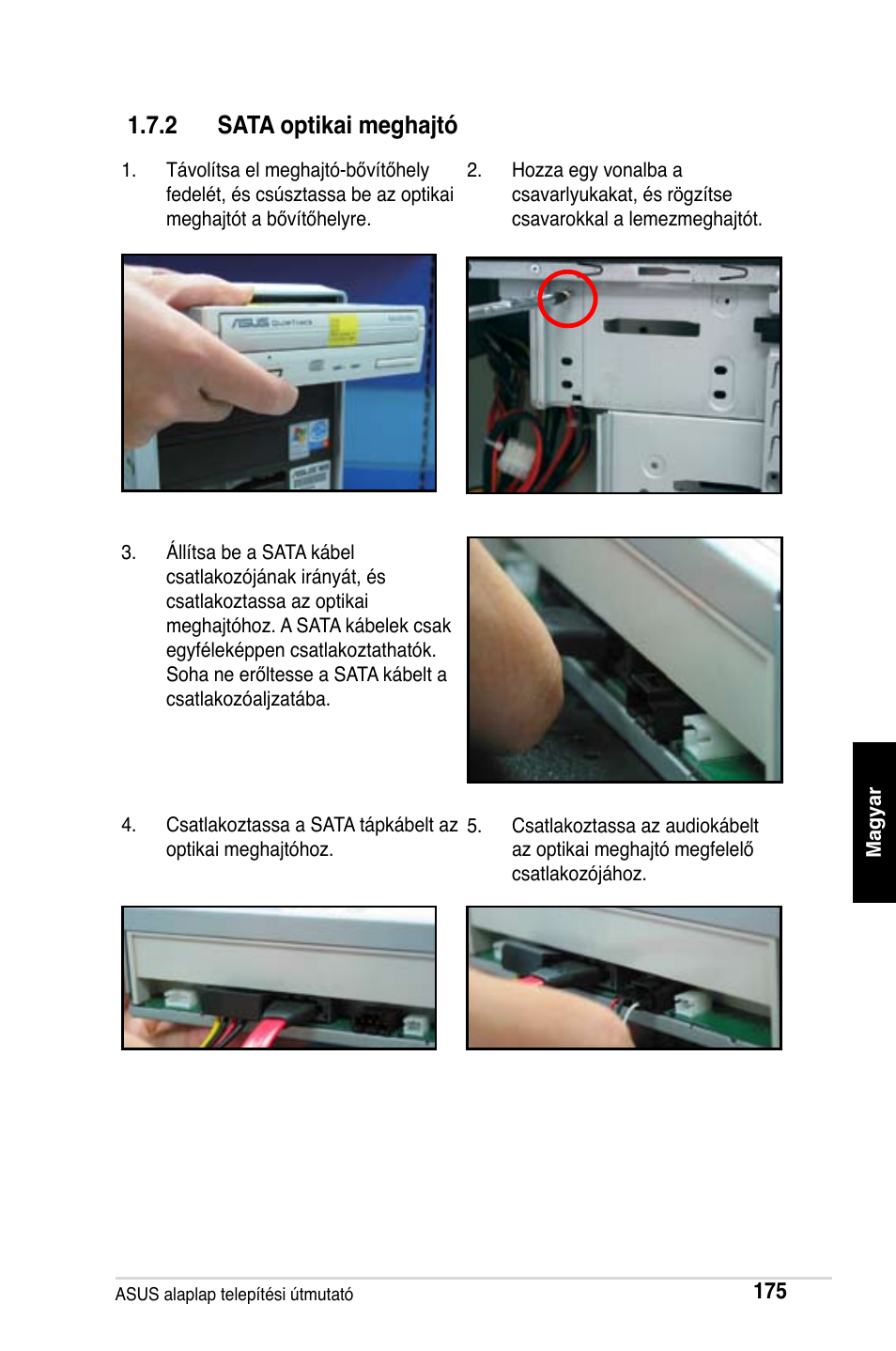 2 sata optikai meghajtó | Asus Motherboard User Manual | Page 176 / 721