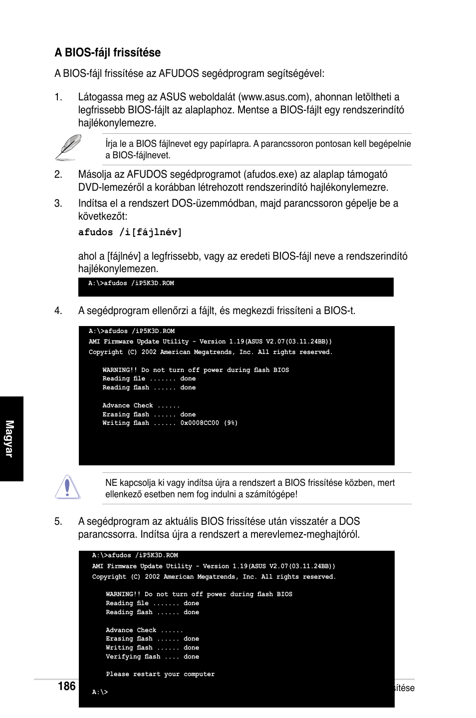 A bios-fájl frissítése | Asus Motherboard User Manual | Page 187 / 721