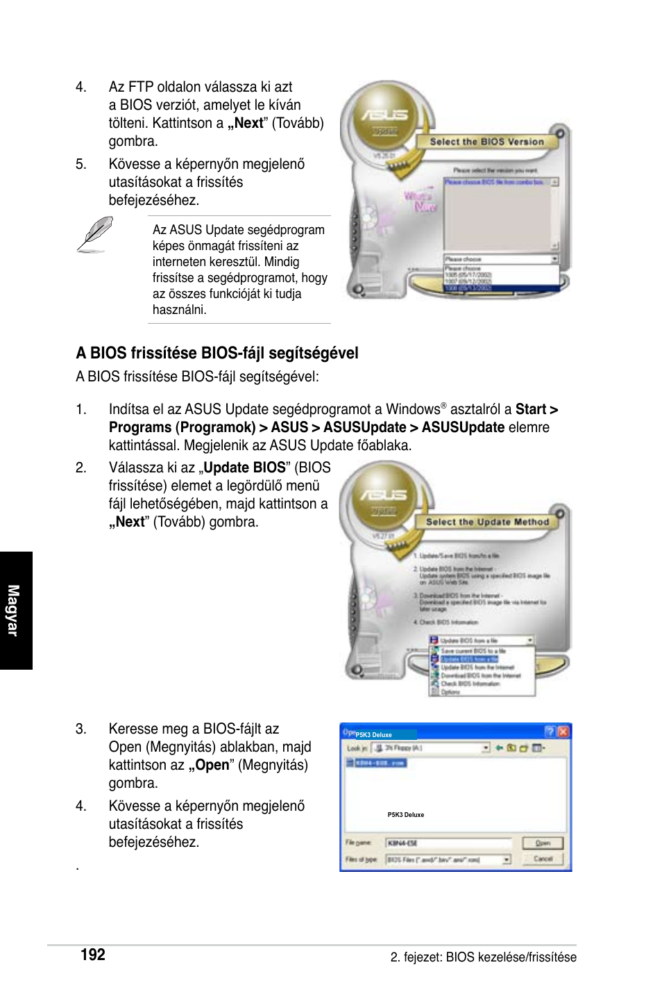 A bios frissítése bios-fájl segítségével | Asus Motherboard User Manual | Page 193 / 721