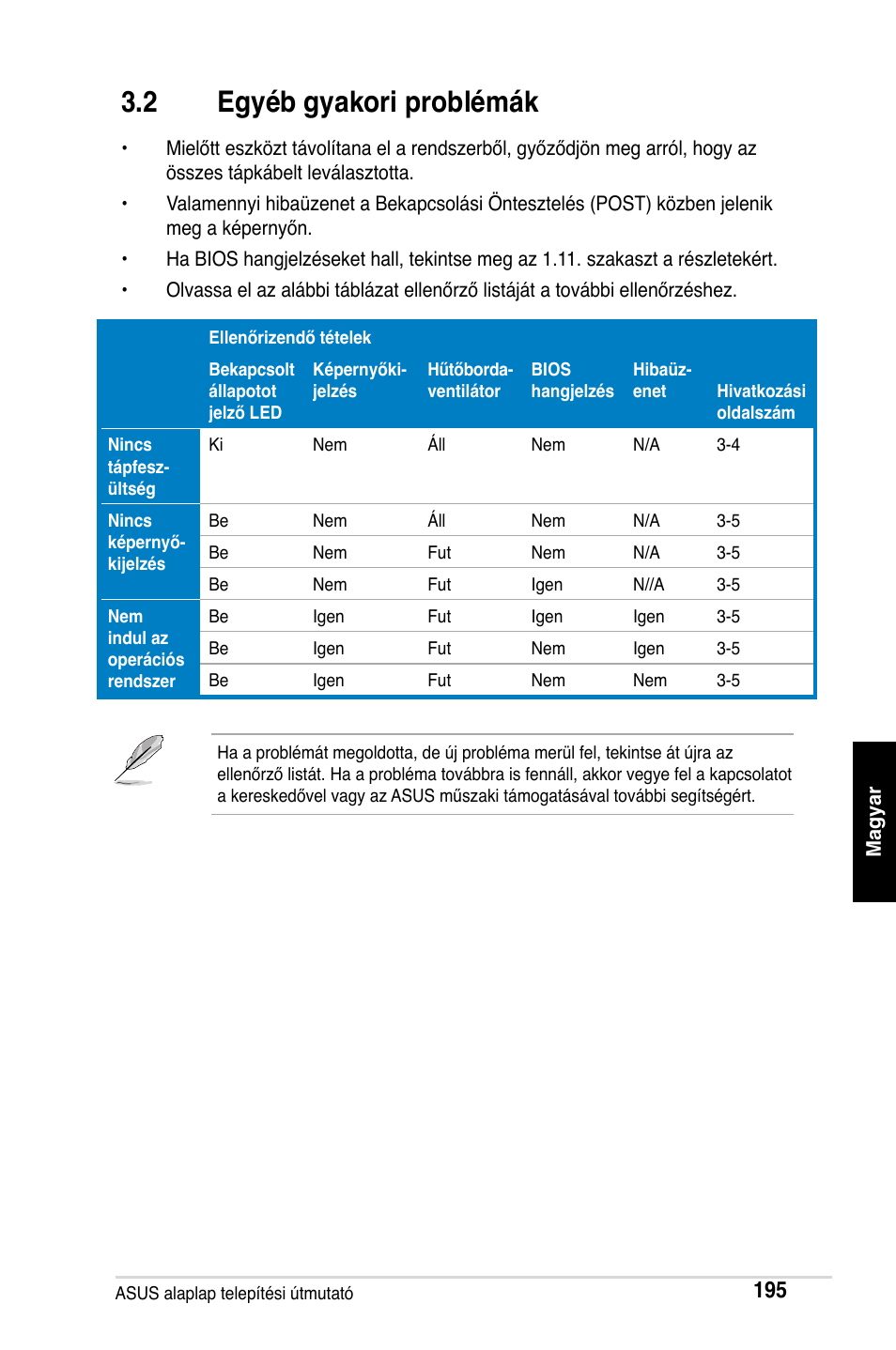 2 egyéb gyakori problémák | Asus Motherboard User Manual | Page 196 / 721