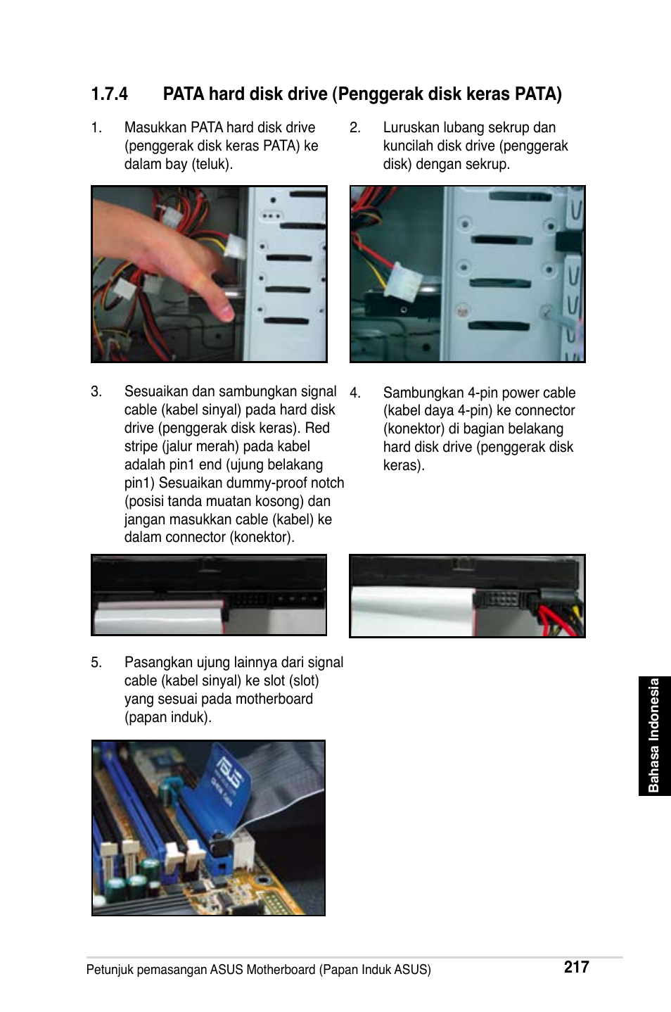4 pata hard disk drive (penggerak disk keras pata) | Asus Motherboard User Manual | Page 218 / 721