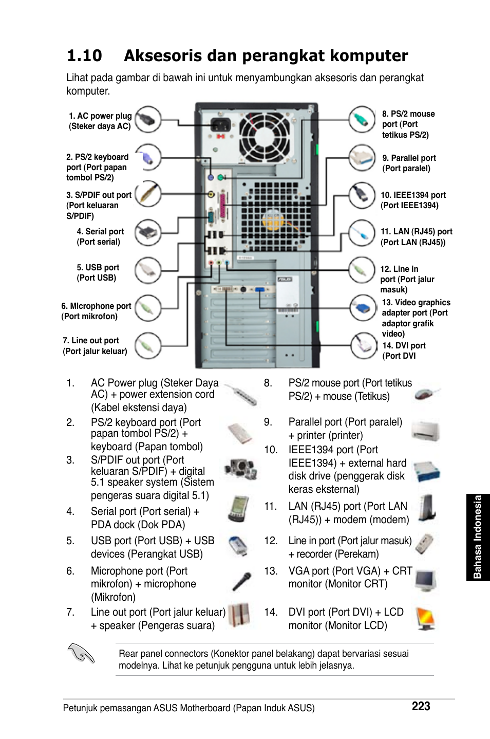 10 aksesoris dan perangkat komputer | Asus Motherboard User Manual | Page 224 / 721