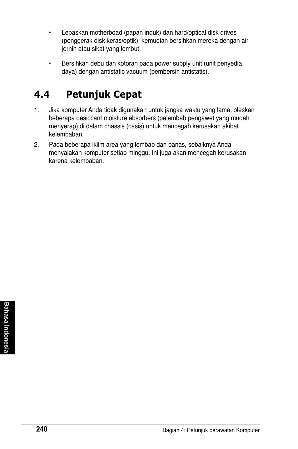 4 petunjuk cepat | Asus Motherboard User Manual | Page 241 / 721