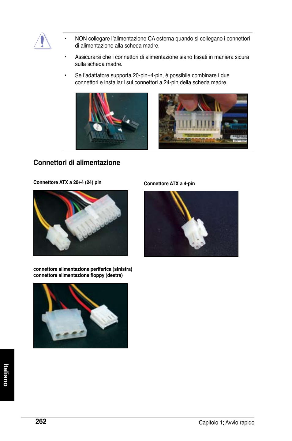 Connettori di alimentazione | Asus Motherboard User Manual | Page 263 / 721