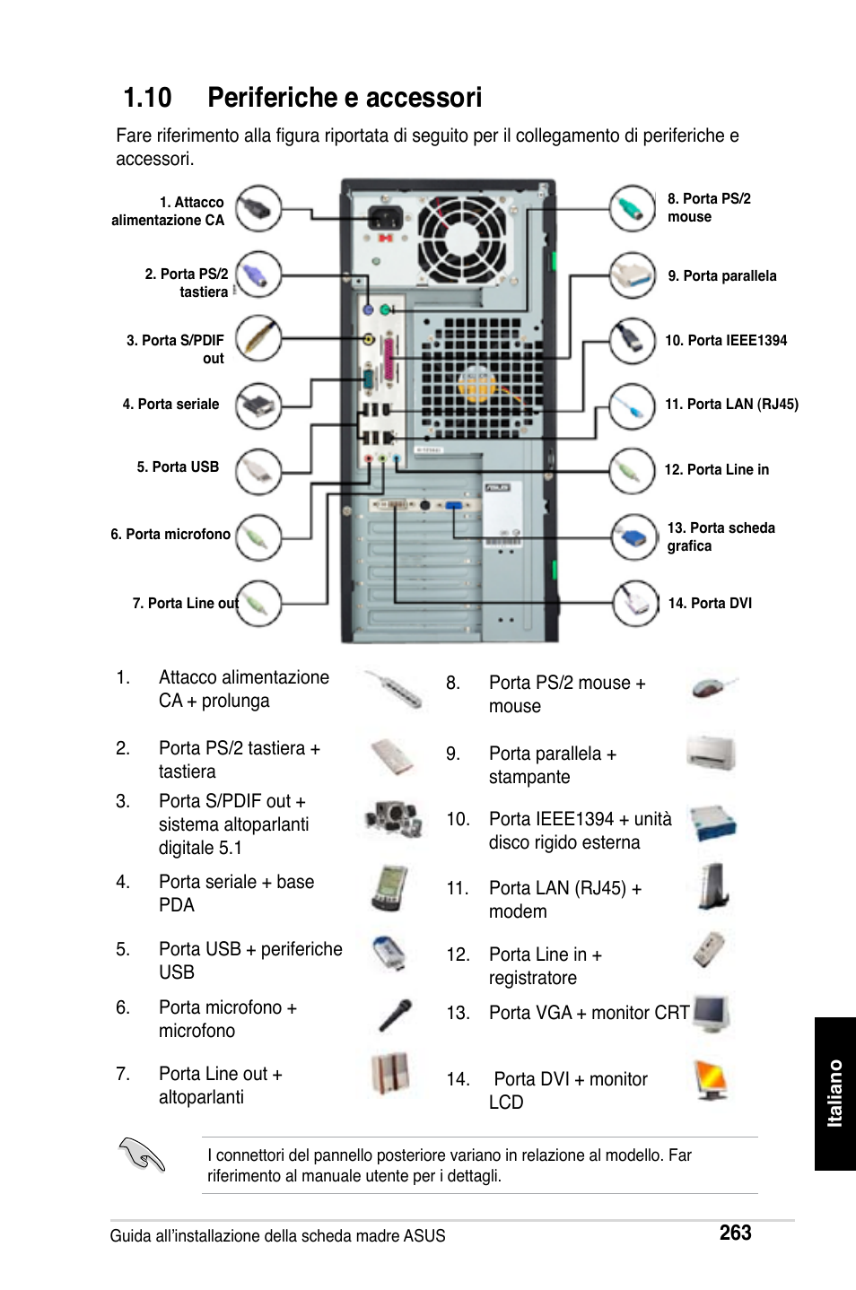 10 periferiche e accessori | Asus Motherboard User Manual | Page 264 / 721