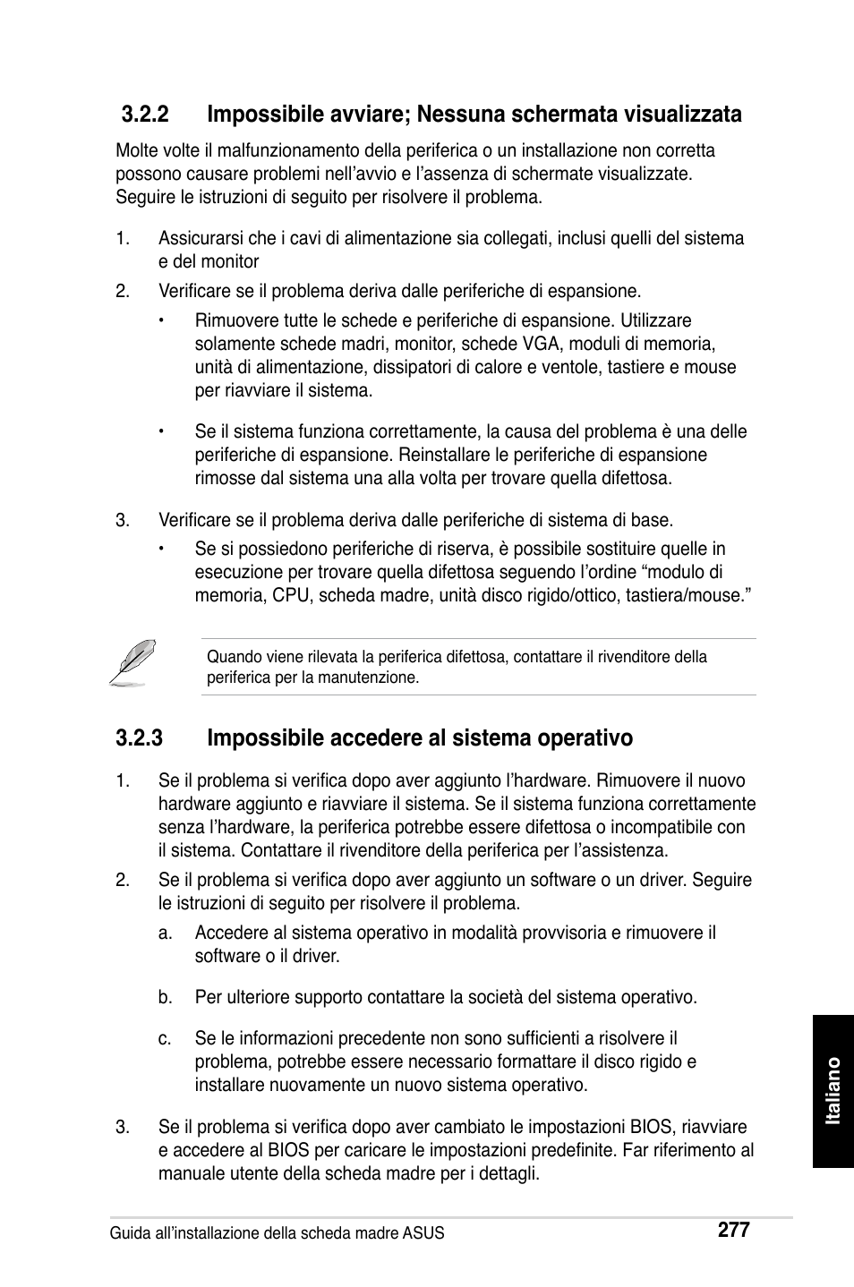 3 impossibile accedere al sistema operativo | Asus Motherboard User Manual | Page 278 / 721