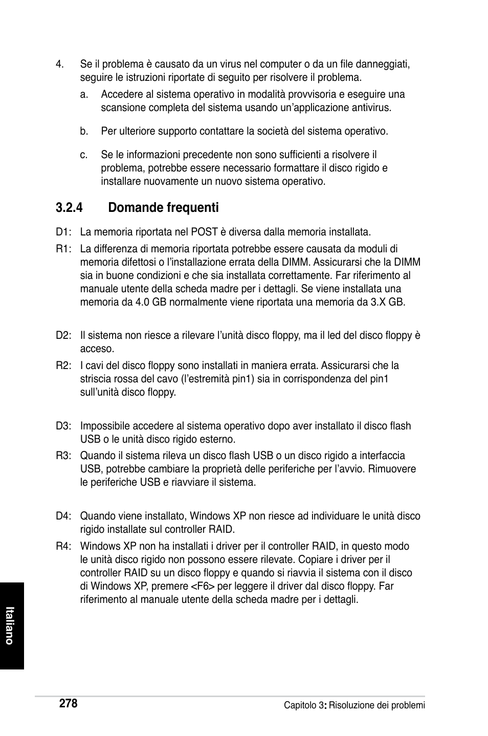 4 domande frequenti | Asus Motherboard User Manual | Page 279 / 721