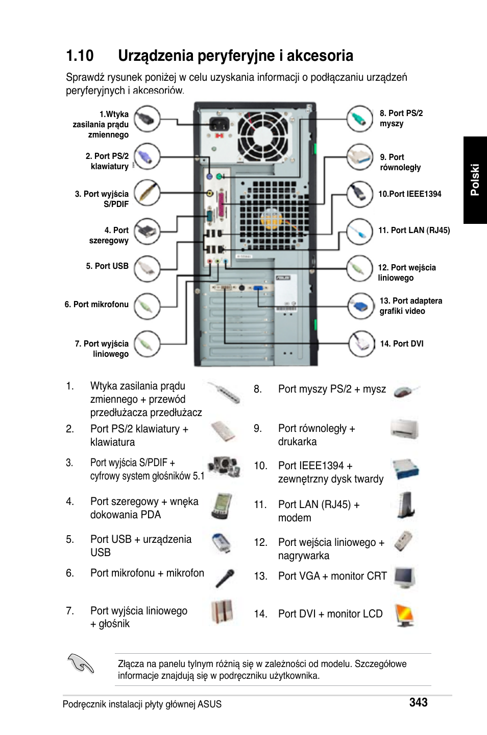 10 urządzenia peryferyjne i akcesoria | Asus Motherboard User Manual | Page 344 / 721