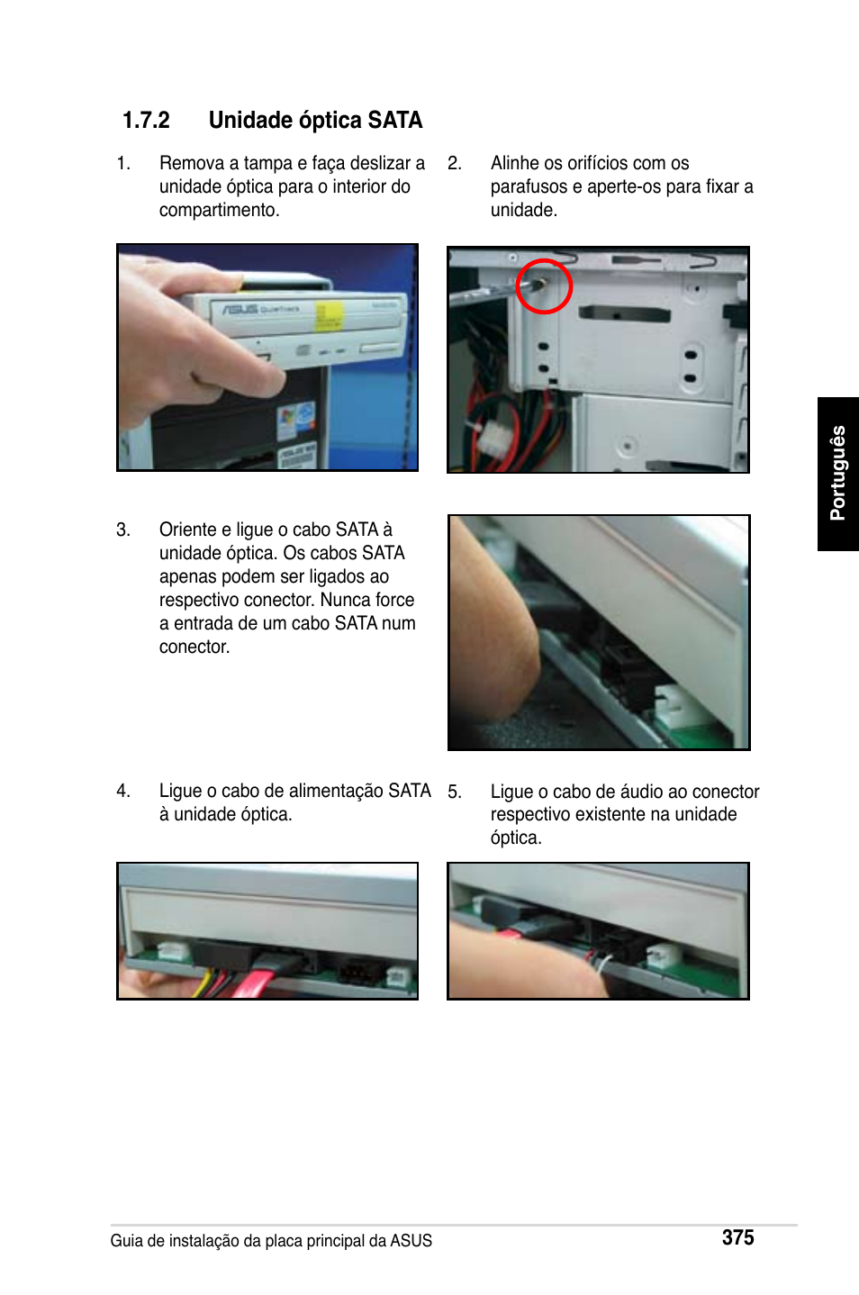 2 unidade óptica sata | Asus Motherboard User Manual | Page 376 / 721